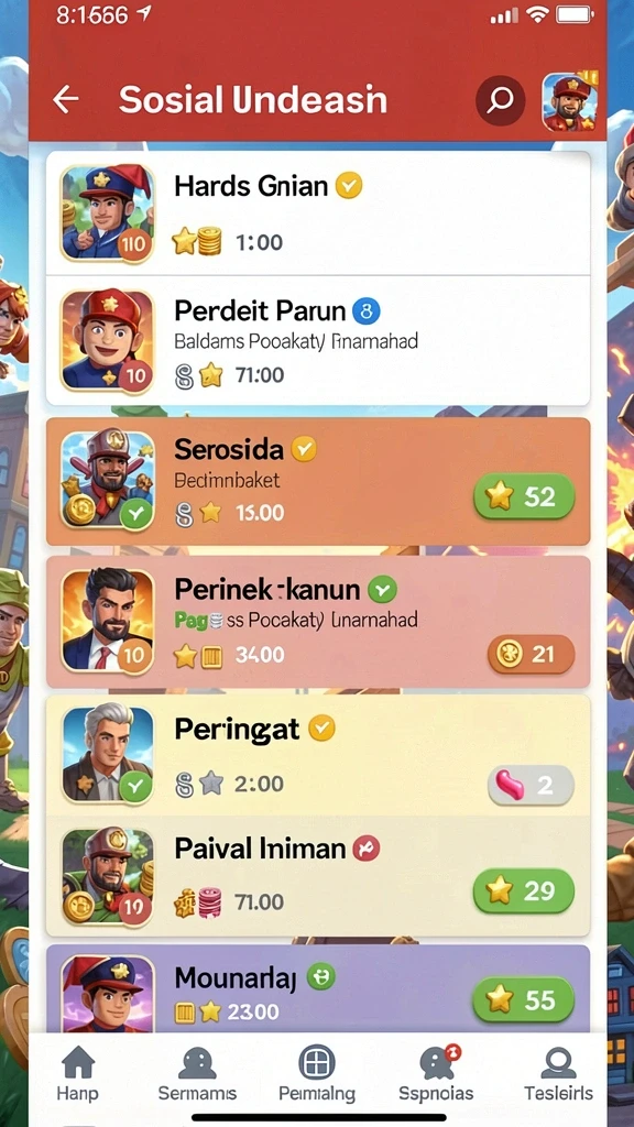 gus77 - Berbagai karakter unik untuk dipilih.